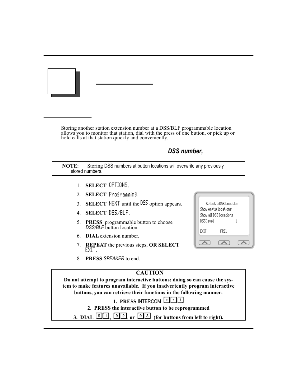 6 programming 57, Dss numbers 57, Program ming a location, 57 | Repro gram ming, 57, Programming, Dss numbers | Vertical Communications and FXT User Manual | Page 65 / 132
