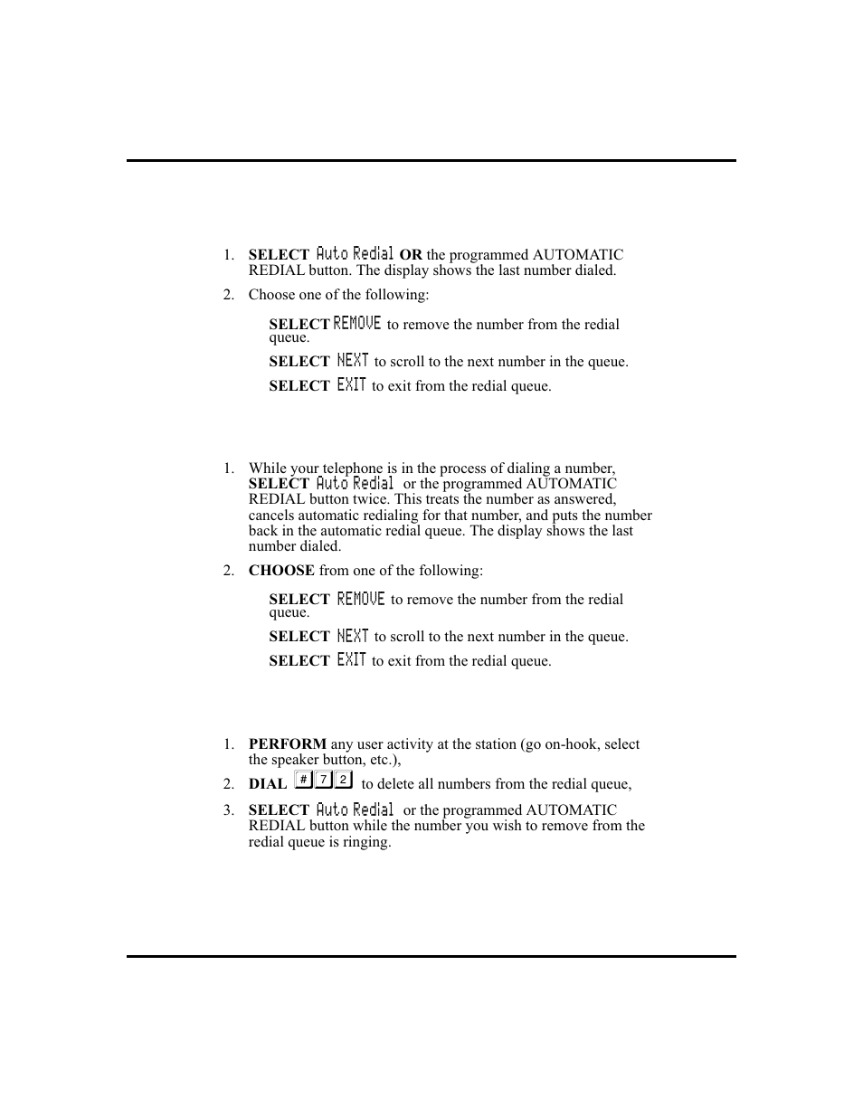 Using a redial queue, 71 | Vertical Communications and FXT User Manual | Page 79 / 132