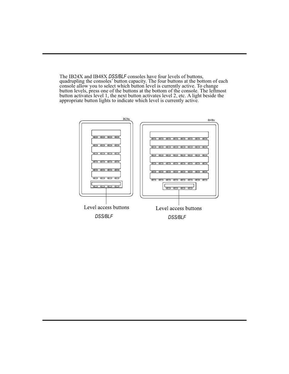 Dss/blf console button levels, 86, Accessing the dss/blf console button levels | Vertical Communications and FXT User Manual | Page 94 / 132
