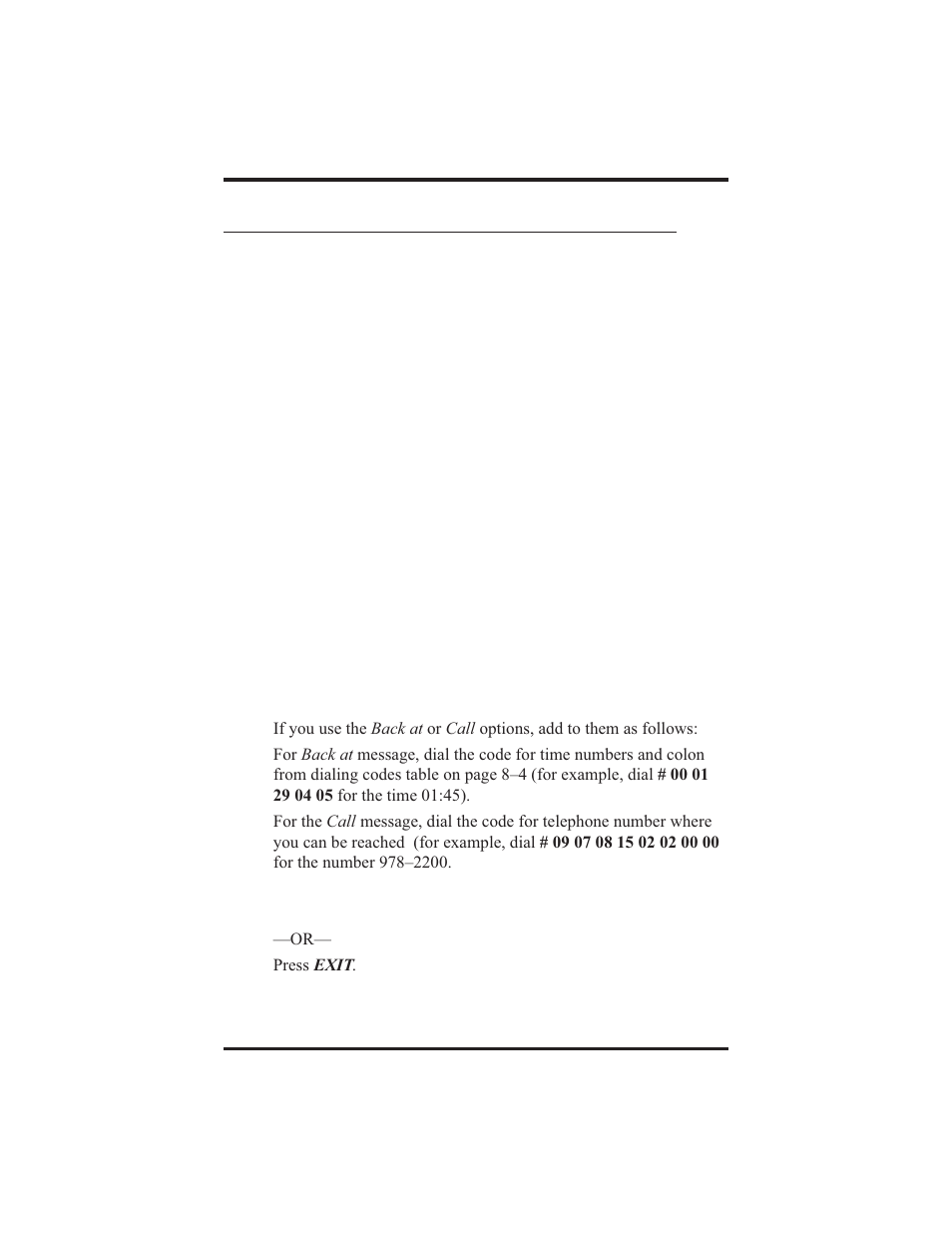 5 storing a response message button | Vertical Communications 8412S User Manual | Page 103 / 132