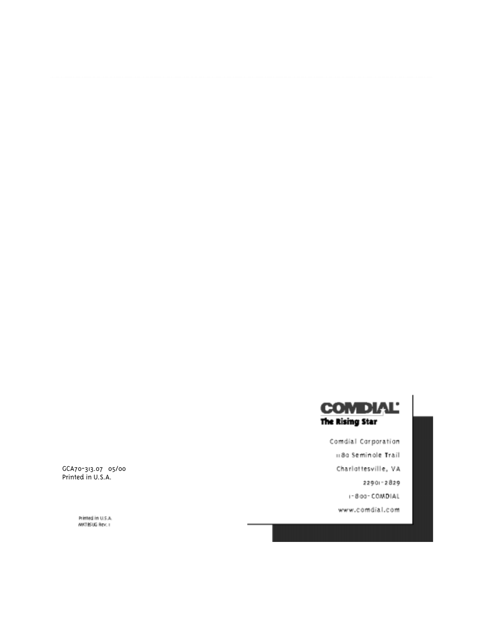 Vertical Communications GCA70-313 User Manual | Page 108 / 108