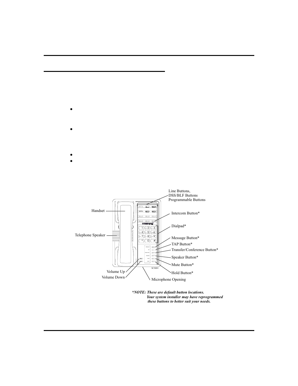 Under standing the basic functions 6, Location, 6, 7, 9, 11, Button locations, 6, 7, 9, 11 | Basic function, 6, Button functions, 6, 8, General diagram, 6, 7, 9, 11, Understanding the basic functions, Message-waiting light, Indicates that a message awaits pick up, Impact scs 8212s-** speakerphone | Vertical Communications GCA70-313 User Manual | Page 14 / 108