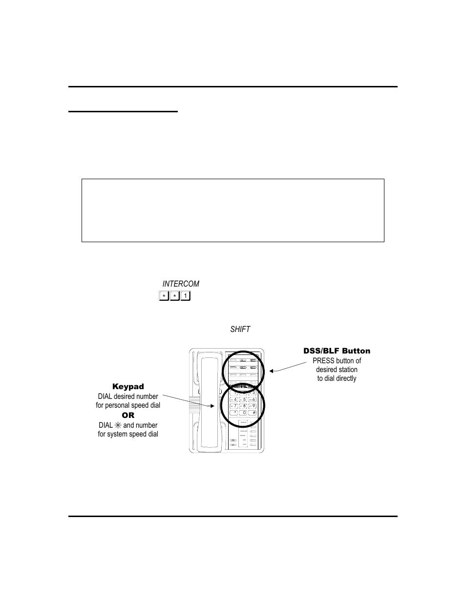 Speed dial numbers 54, Speed dial numbers, Press intercom . 2. dial | Speed dialing options | Vertical Communications GCA70-313 User Manual | Page 62 / 108