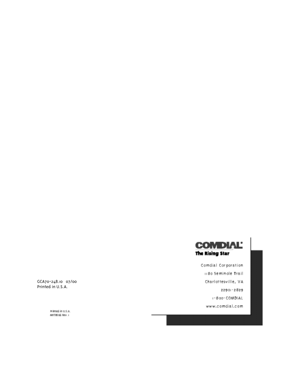 Vertical Communications GCA70-248 User Manual | Page 92 / 92