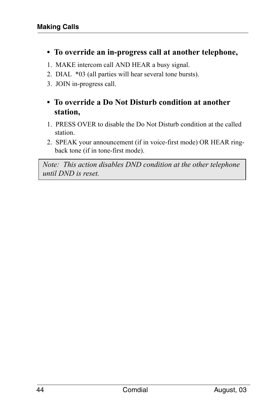 Vertical Communications SCS 8324S User Manual | Page 54 / 174