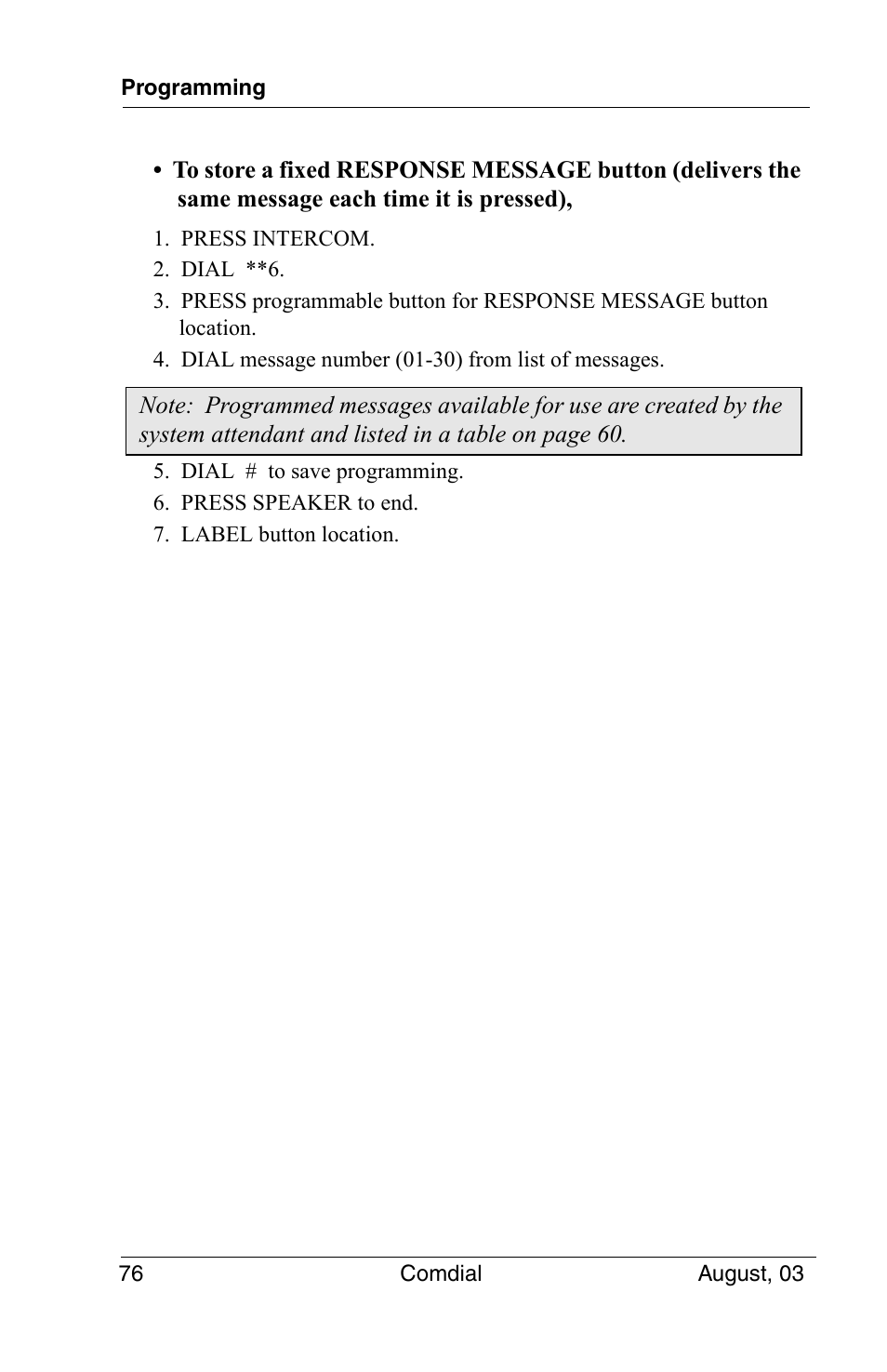 Vertical Communications SCS 8324S User Manual | Page 86 / 174