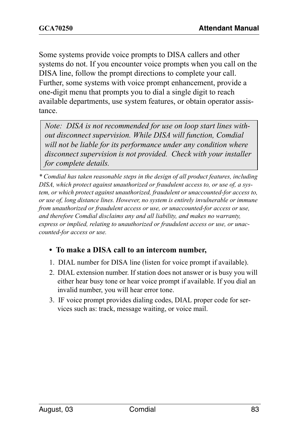 Vertical Communications SCS 8324S User Manual | Page 93 / 174