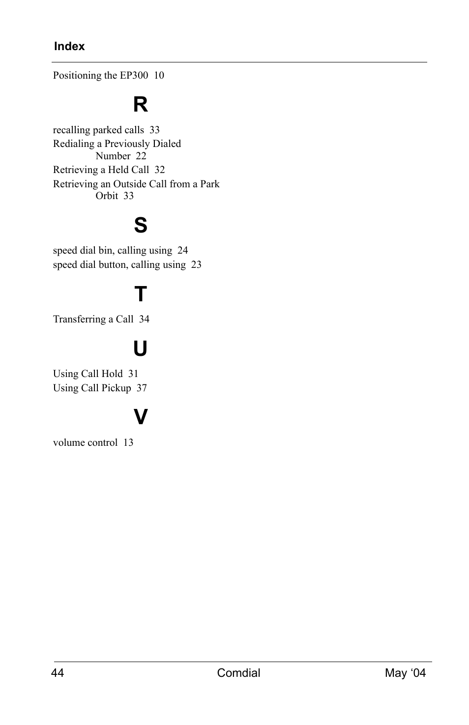 Vertical Communications MP5000 User Manual | Page 36 / 38