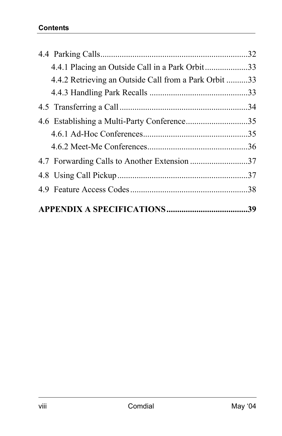 Vertical Communications MP5000 User Manual | Page 8 / 38