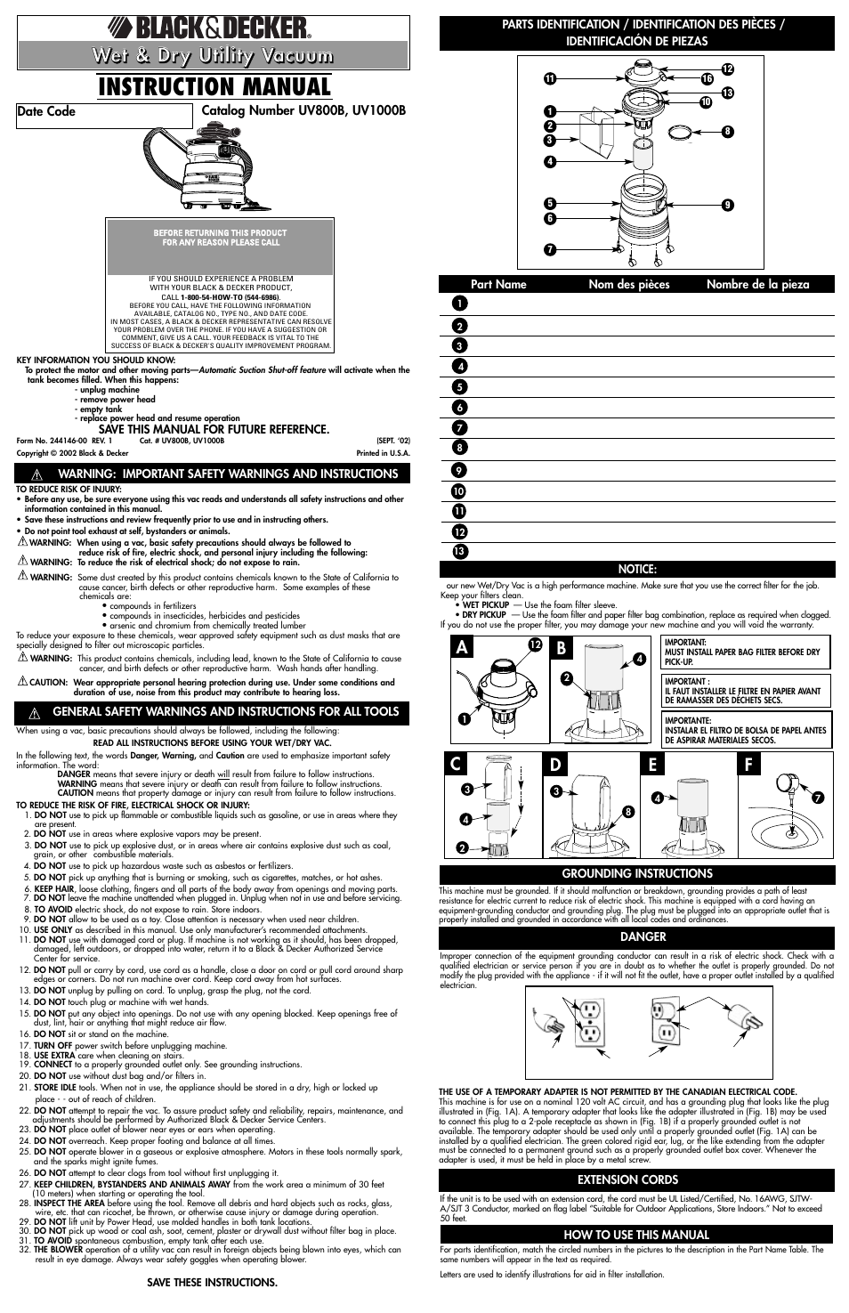 Vertical Communications UV800B User Manual | 5 pages