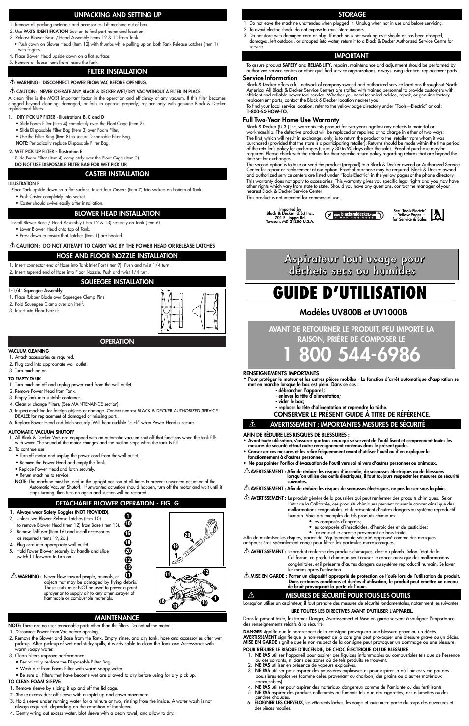 Guide d’utilisation | Vertical Communications UV800B User Manual | Page 2 / 5