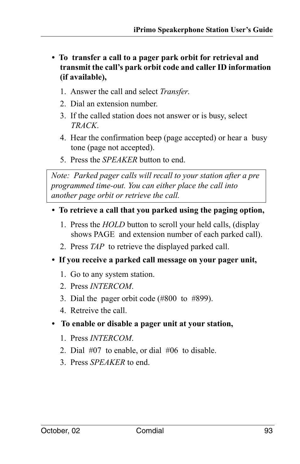 Vertical Communications 8012S User Manual | Page 103 / 162