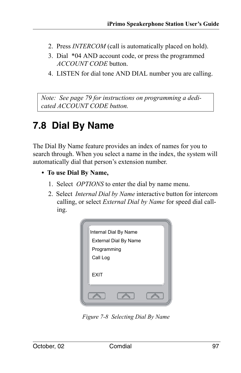 8 dial by name | Vertical Communications 8012S User Manual | Page 107 / 162