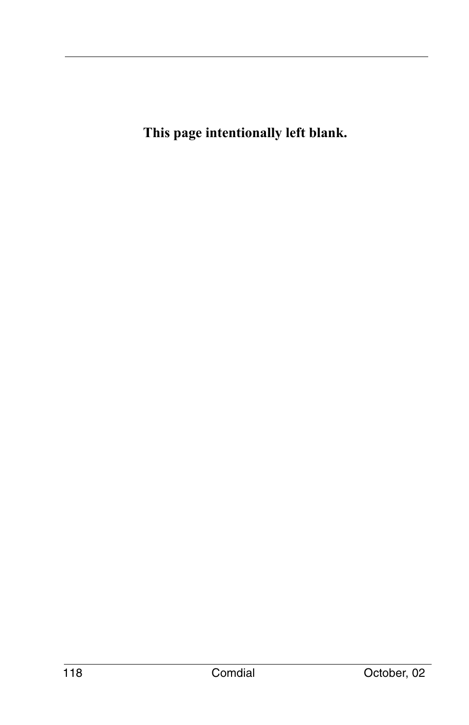 This page intentionally left blank | Vertical Communications 8012S User Manual | Page 128 / 162