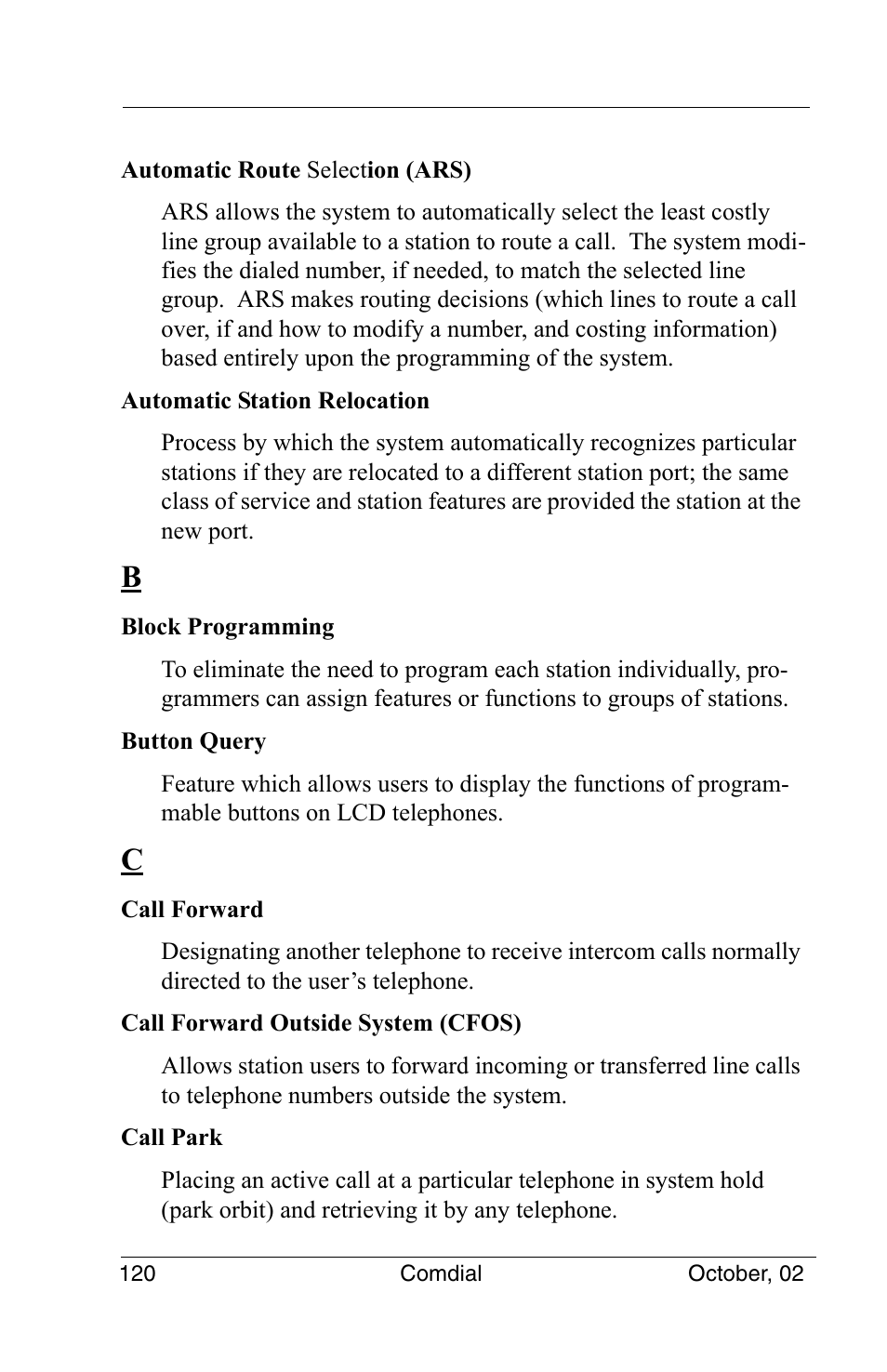 Vertical Communications 8012S User Manual | Page 130 / 162