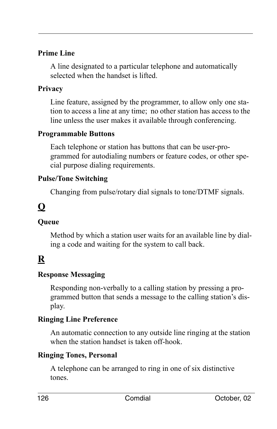 Vertical Communications 8012S User Manual | Page 136 / 162