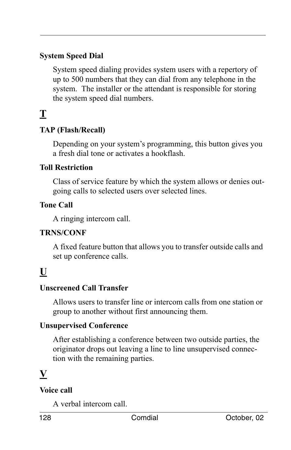 Vertical Communications 8012S User Manual | Page 138 / 162