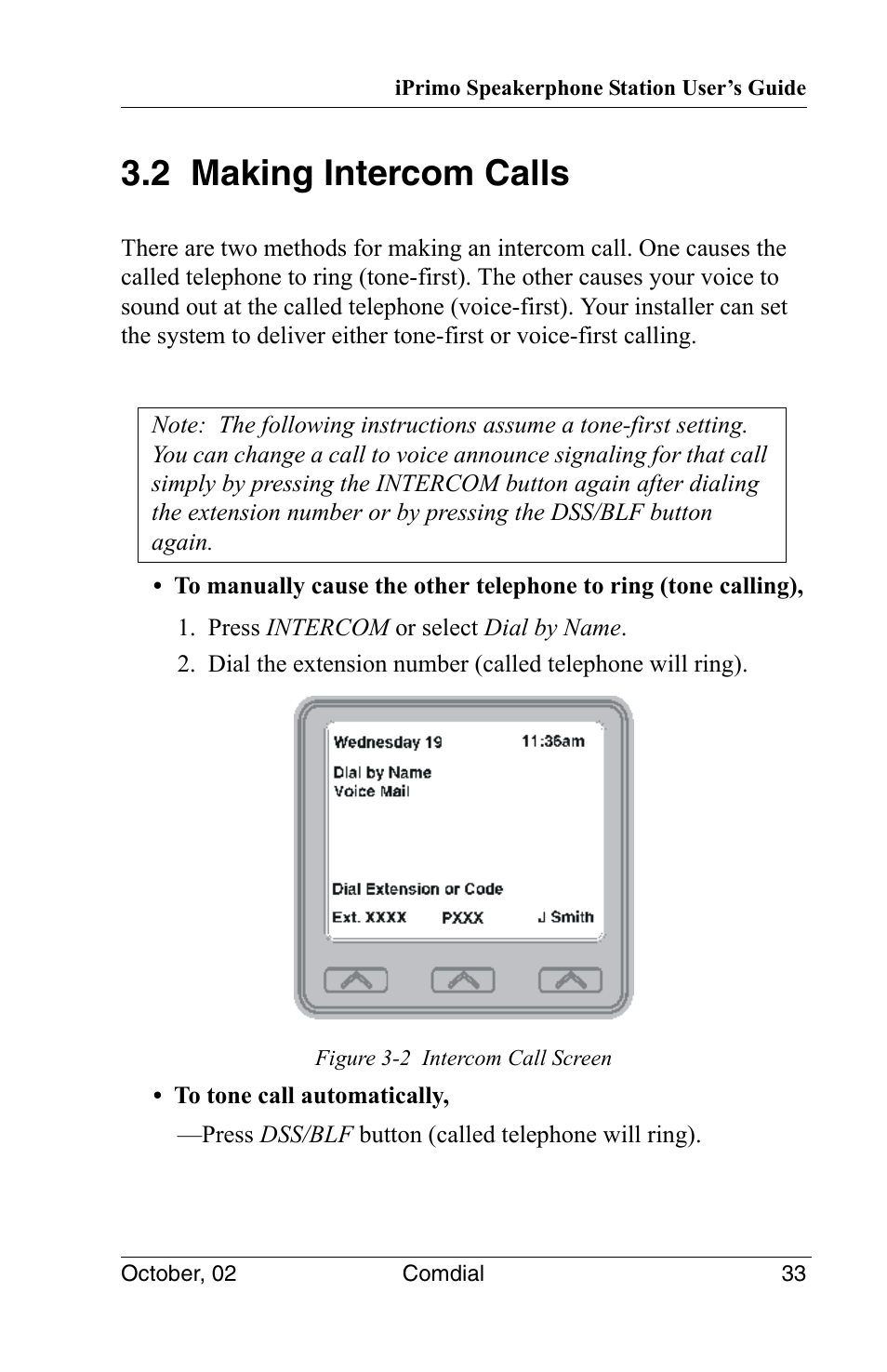 2 making intercom calls | Vertical Communications 8012S User Manual | Page 43 / 162