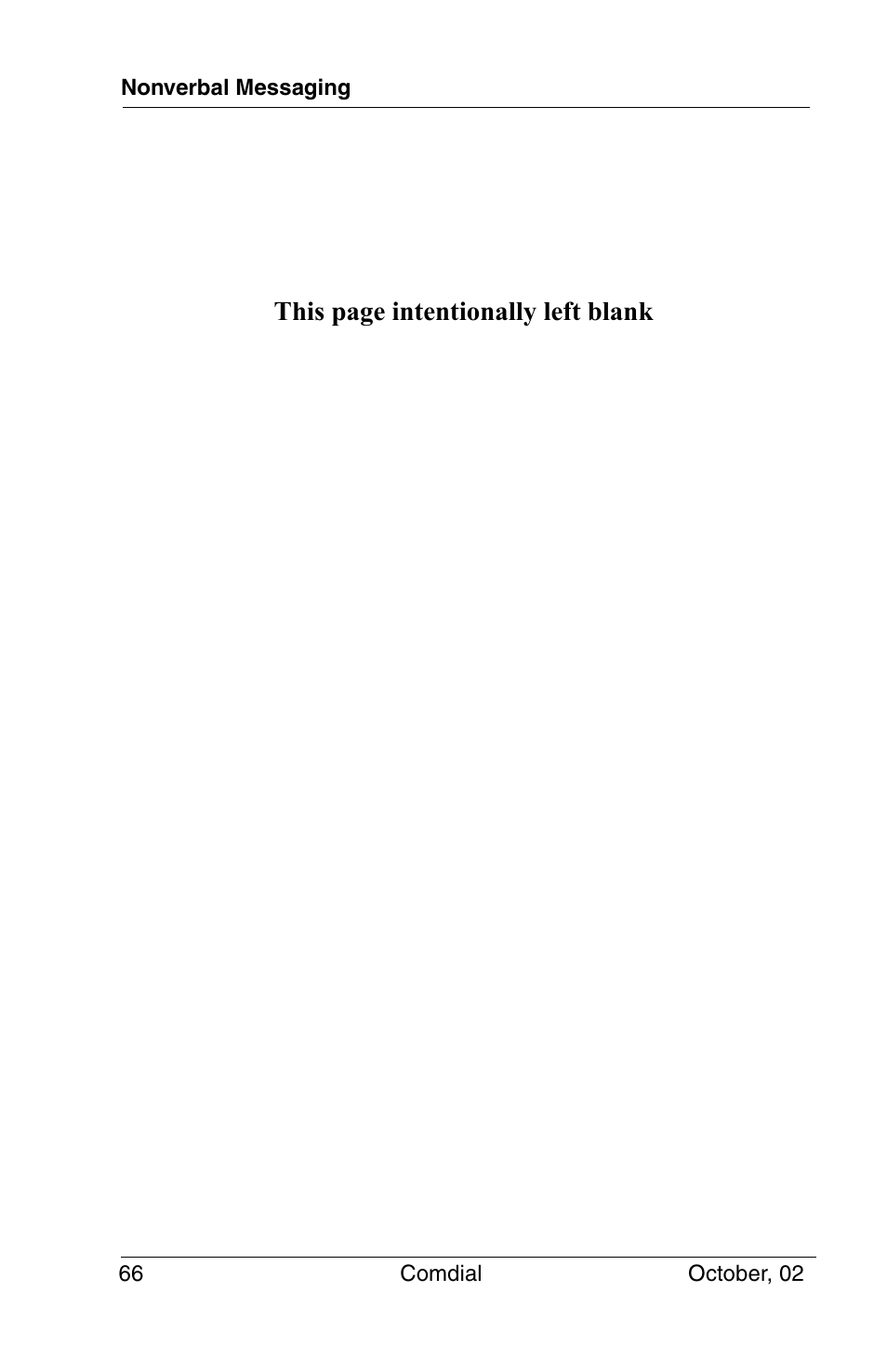 This page intentionally left blank | Vertical Communications 8012S User Manual | Page 76 / 162