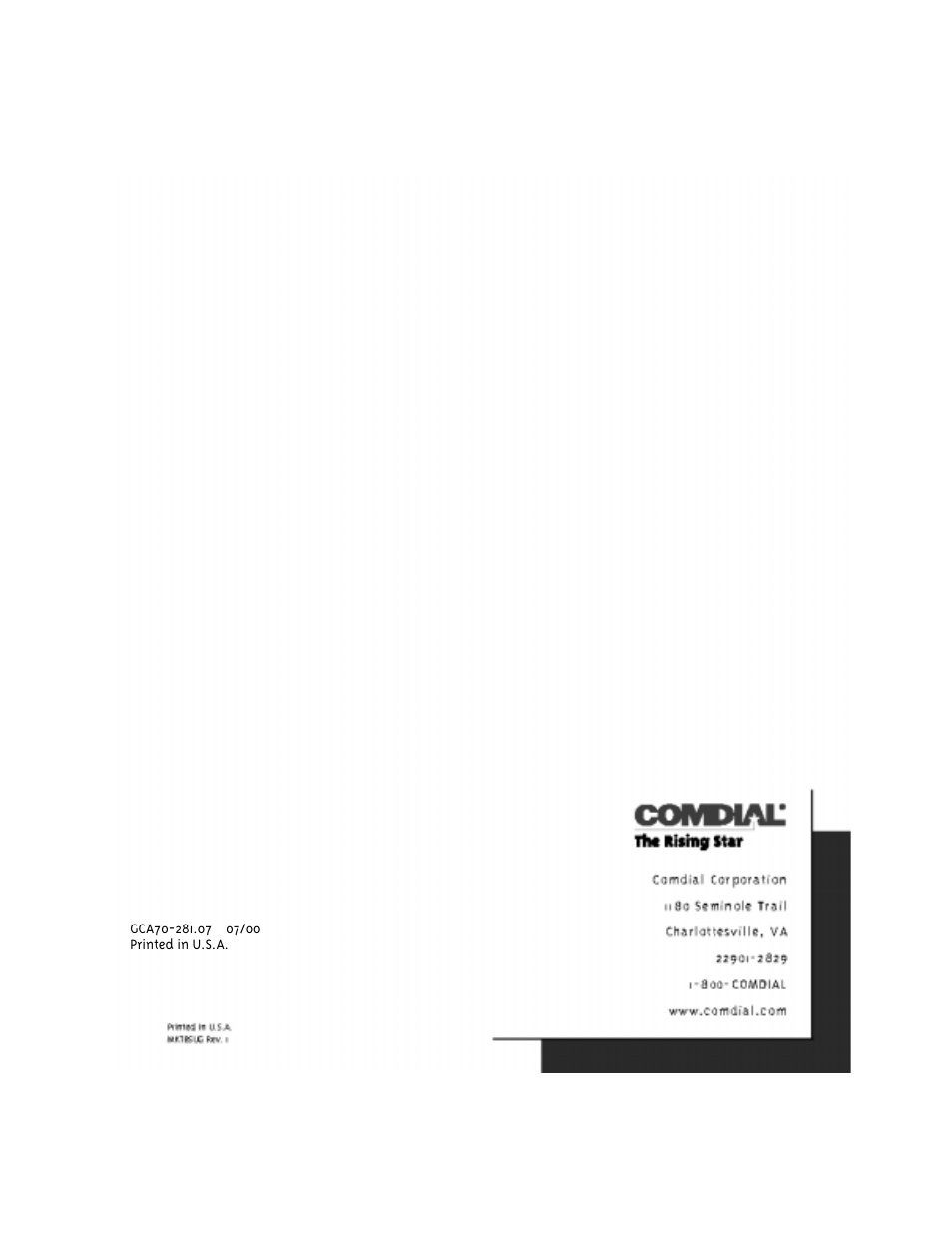 Vertical Communications 8024S User Manual | Page 106 / 106
