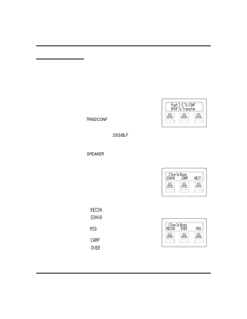 Call trans ferring 32, Call trans ferring, 32, Screened transfers, 32 | Call transferring, Screened call transfers | Vertical Communications 8024S User Manual | Page 40 / 106