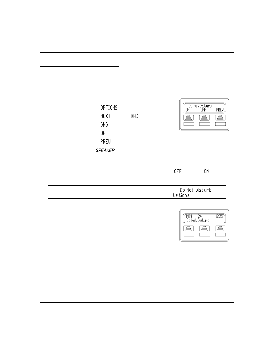 Do not disturb condition 69, Enabling/disabling operation, 69, Function, 69 | Do not disturb condition | Vertical Communications 8024S User Manual | Page 77 / 106
