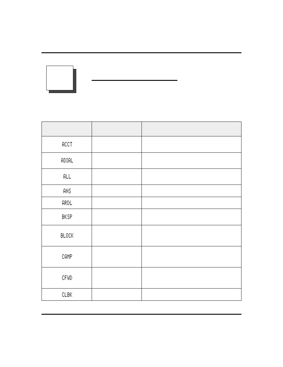 B display abbre vi a tions 79, Abbre vi a tion list, 79, 80, 81, 82, Display abbreviations | Vertical Communications 8024S User Manual | Page 87 / 106