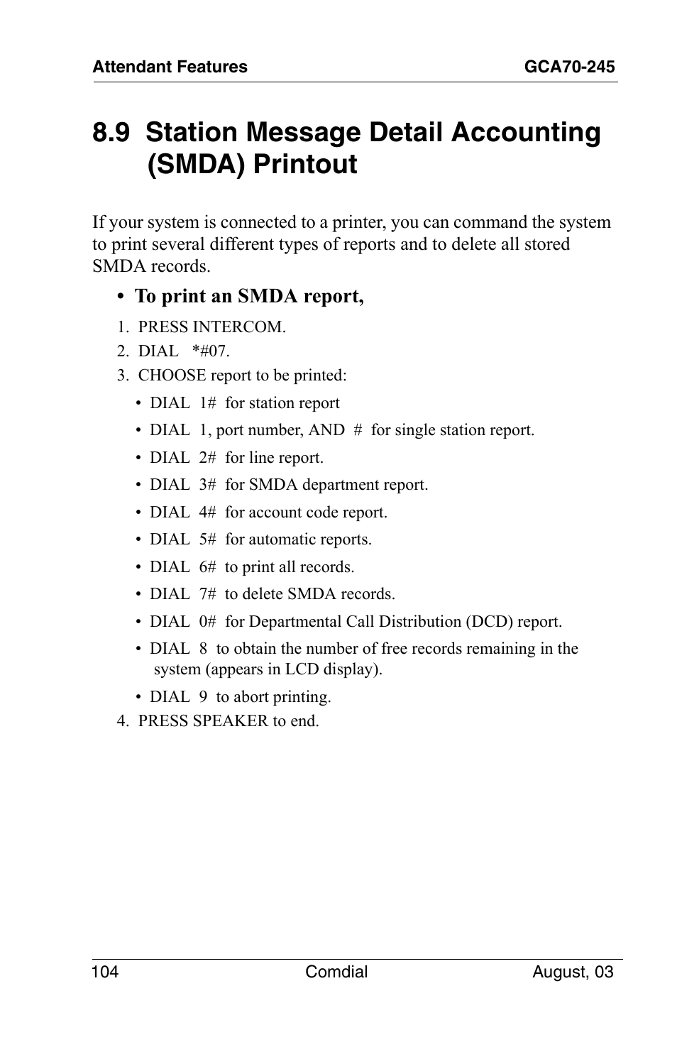 Vertical Communications SCS 8324F User Manual | Page 114 / 146