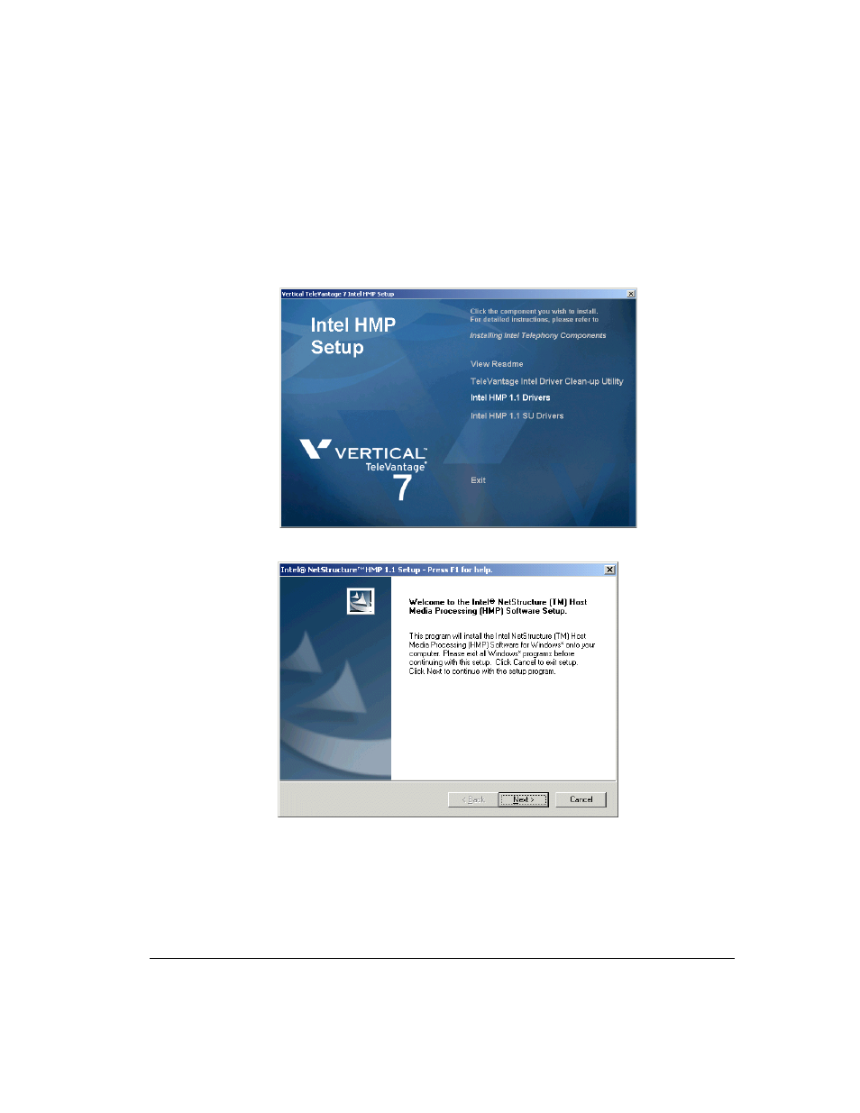 Installing intel hmp 1.1, Installing intel hmp 1.1 -5 | Vertical Communications TeleVantage 7.5 User Manual | Page 37 / 180