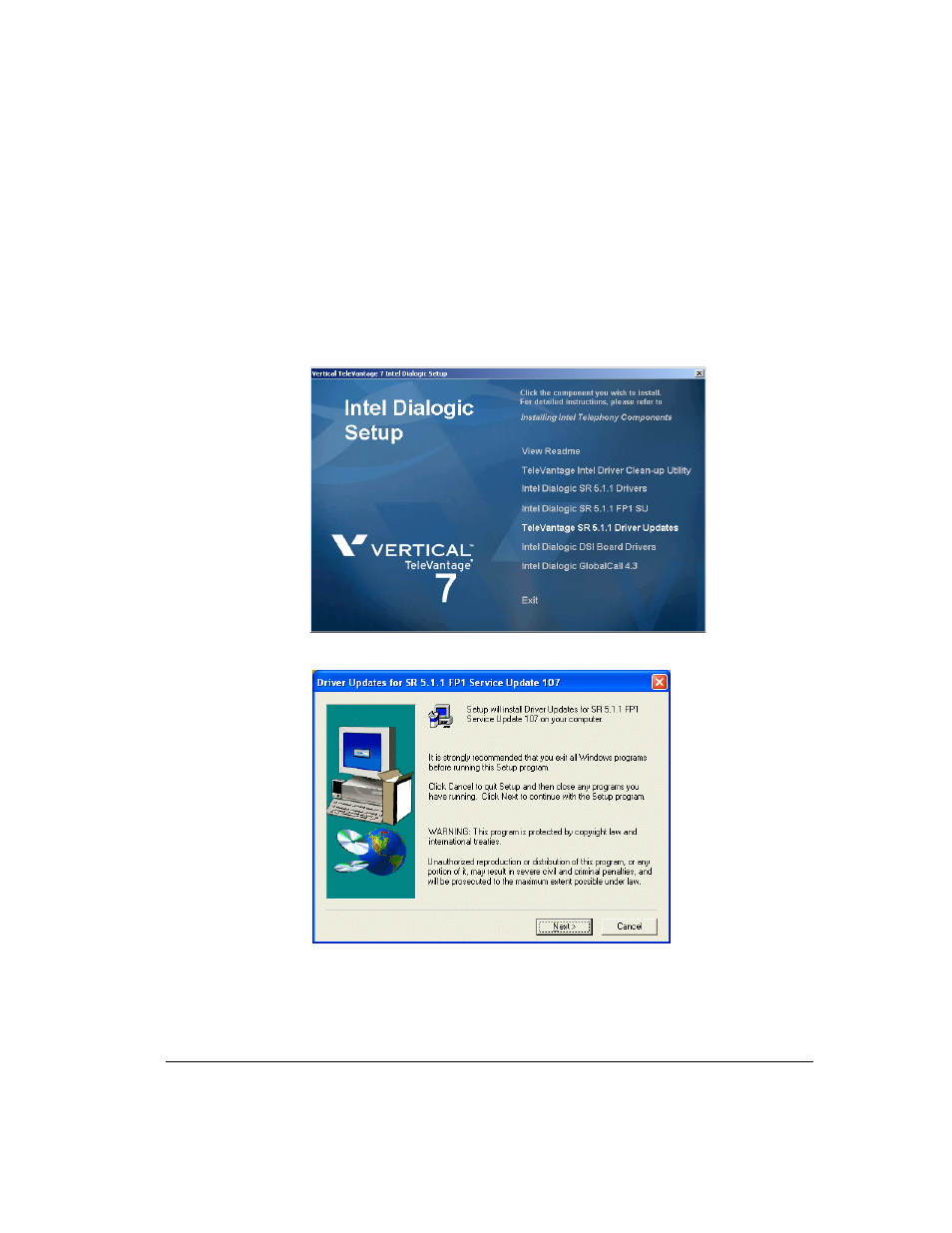 Installing the televantage sr 5.1.1 driver updates | Vertical Communications TeleVantage 7.5 User Manual | Page 81 / 180
