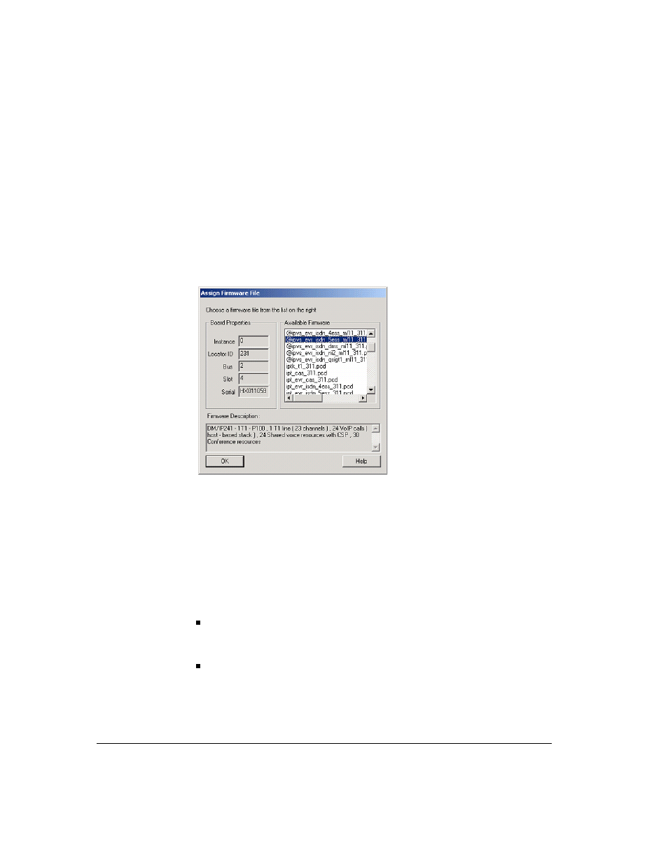 Assigning firmware files to dm3 boards | Vertical Communications TeleVantage 7.5 User Manual | Page 86 / 180