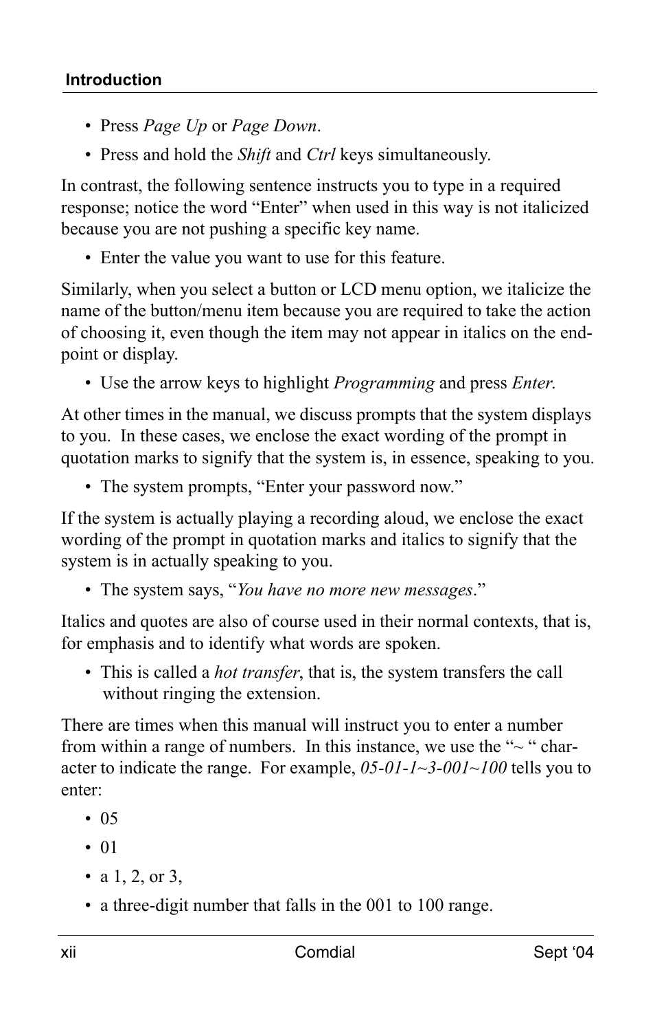 Vertical Communications EP100 User Manual | Page 12 / 132