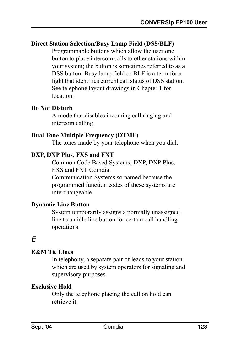 Vertical Communications EP100 User Manual | Page 121 / 132