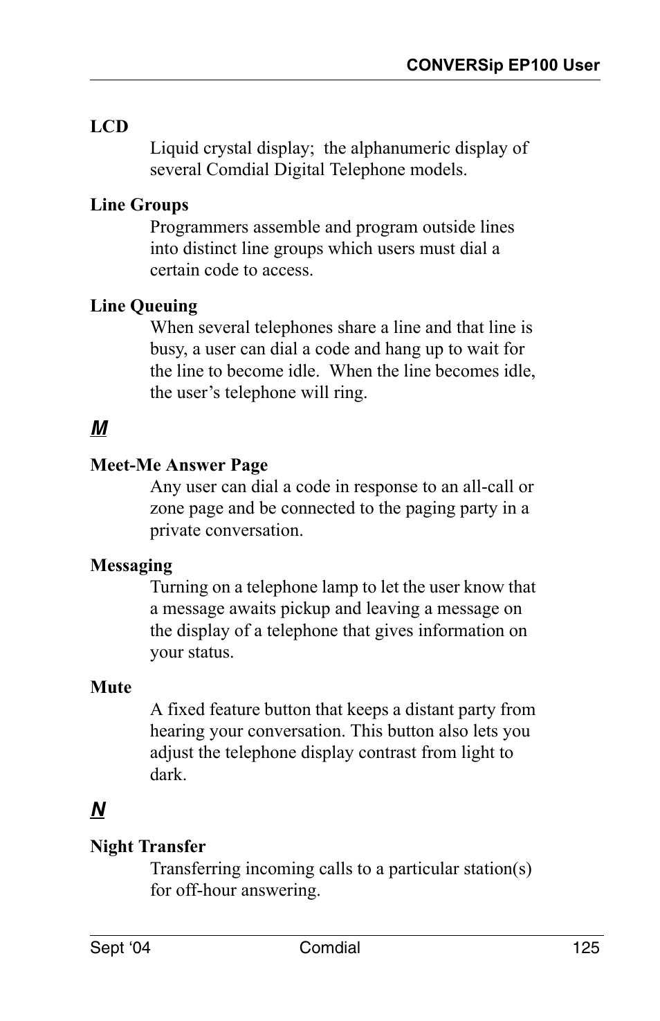 Vertical Communications EP100 User Manual | Page 123 / 132