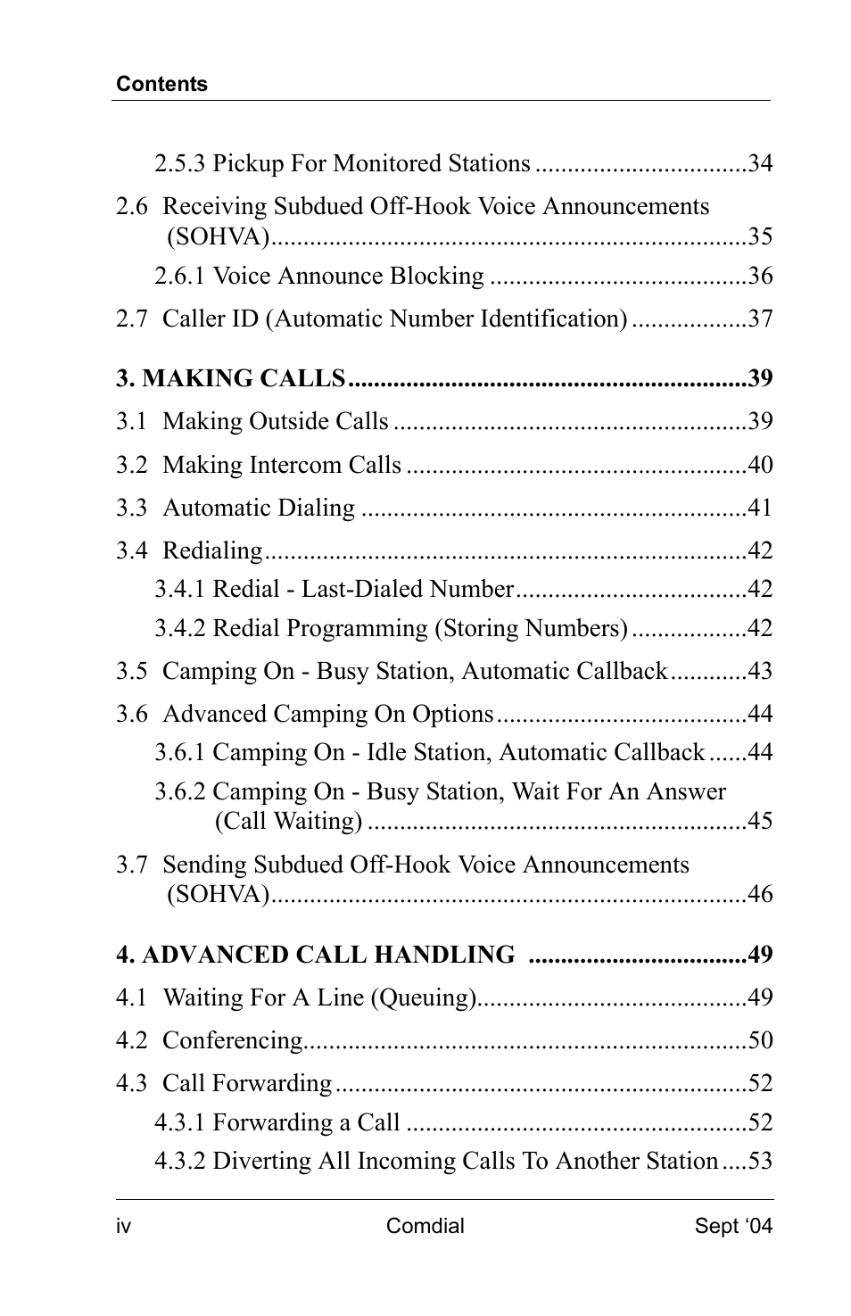 Vertical Communications EP100 User Manual | Page 4 / 132