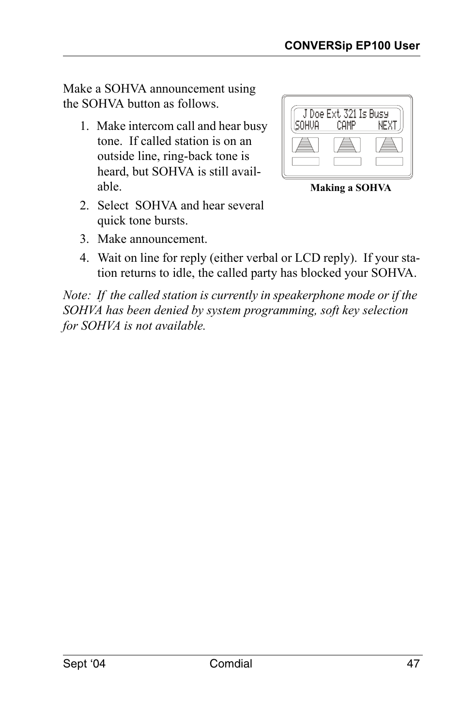 Vertical Communications EP100 User Manual | Page 45 / 132