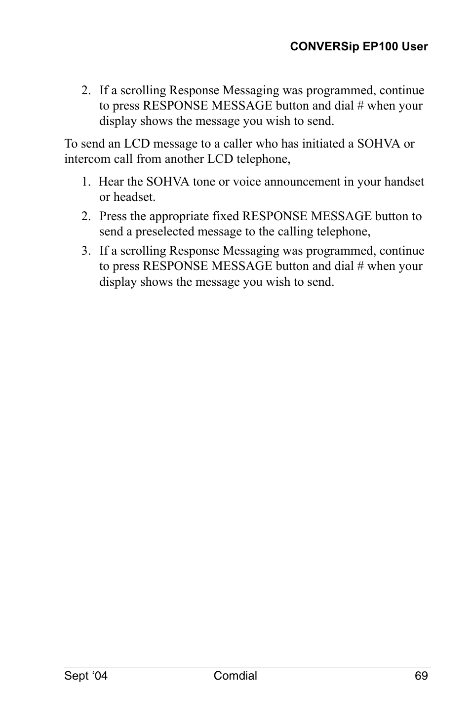 Vertical Communications EP100 User Manual | Page 67 / 132