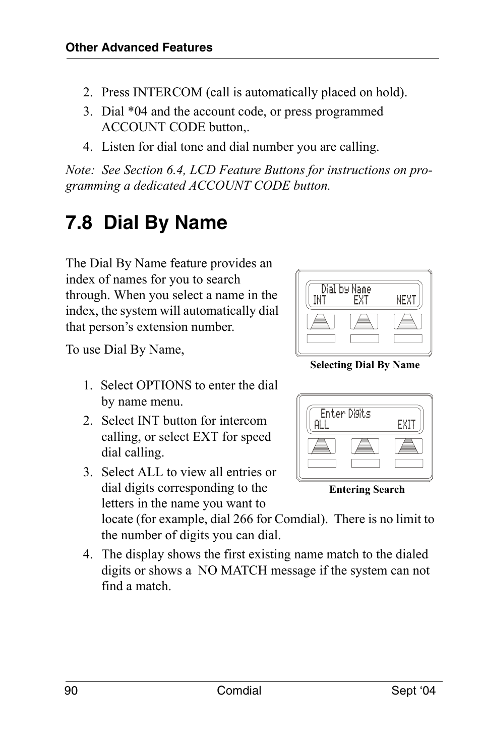 8 dial by name | Vertical Communications EP100 User Manual | Page 88 / 132