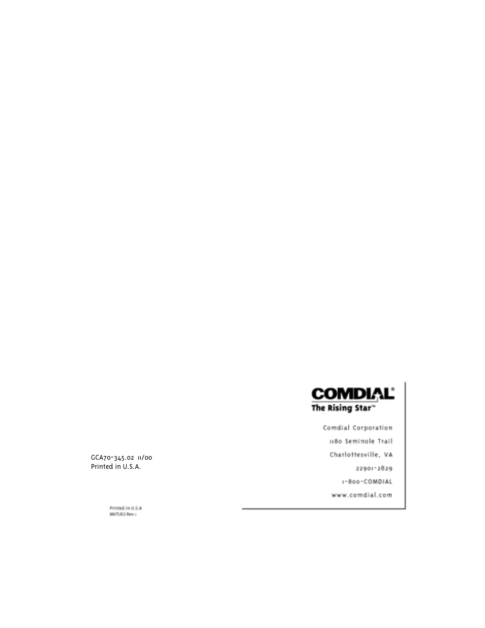 Vertical Communications Scout Telephone User Manual | Page 23 / 23