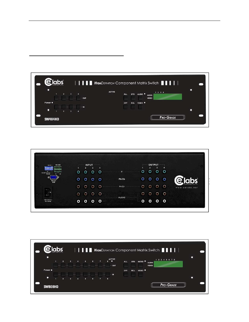 Cable Electronics e labs SW808HD User Manual | Page 6 / 35