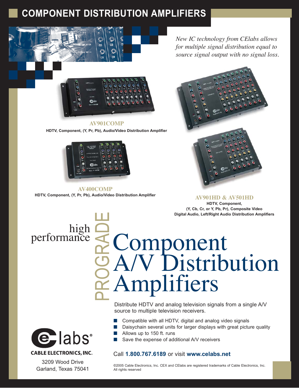 Cable Electronics e labs AV901HD User Manual | 2 pages