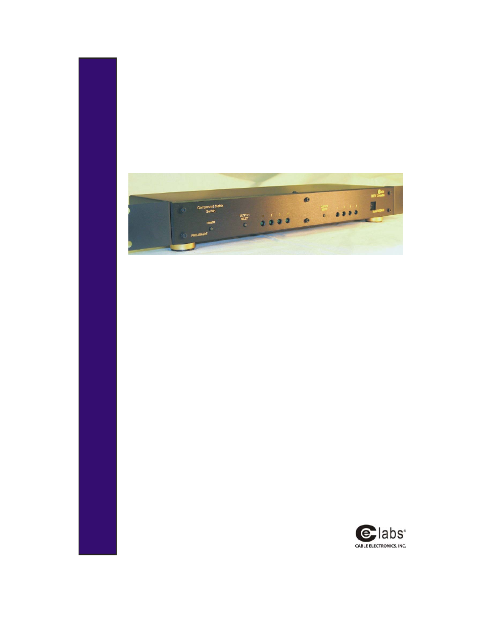 Cable Electronics SW204HD User Manual | 9 pages