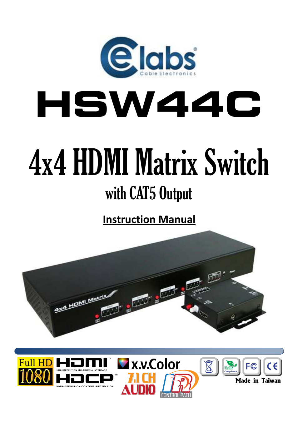 Cable Electronics HSW44C User Manual | 21 pages