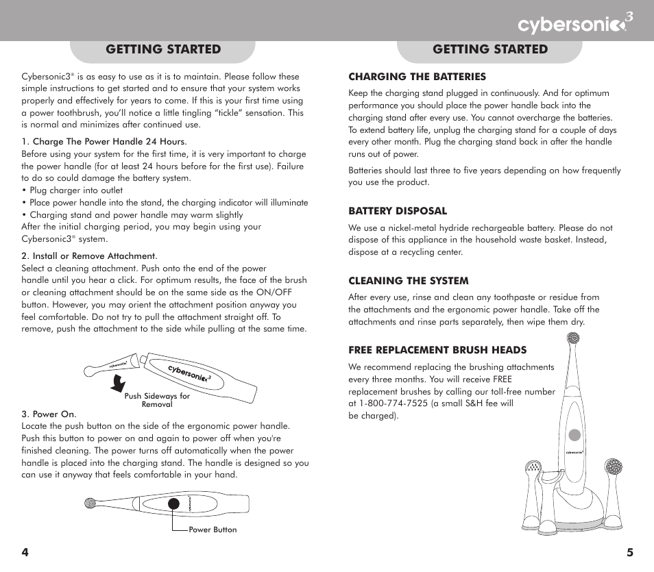 Getting started | AMDEN CORP Cybersonic3 User Manual | Page 4 / 6