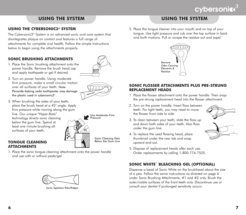 Using the system | AMDEN CORP Cybersonic3 User Manual | Page 5 / 6