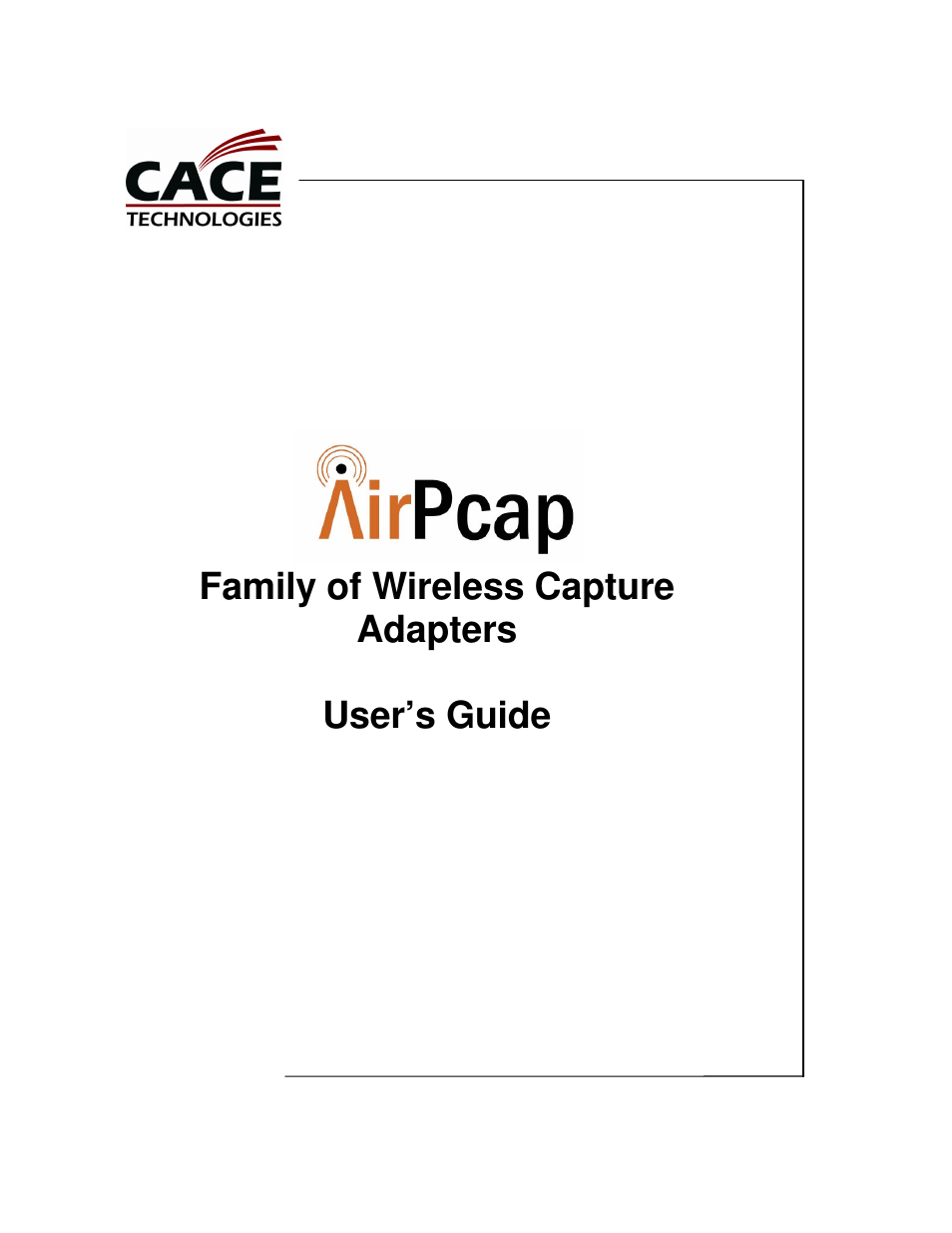 Cace Technologies AirPcap Wireless Capture Adapters User Manual | 25 pages
