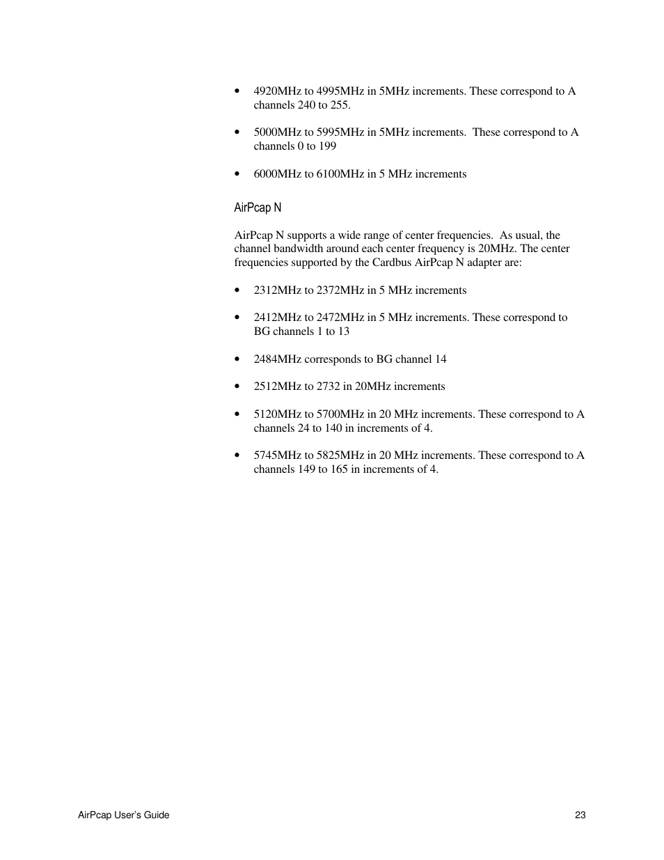Cace Technologies AirPcap Wireless Capture Adapters User Manual | Page 25 / 25