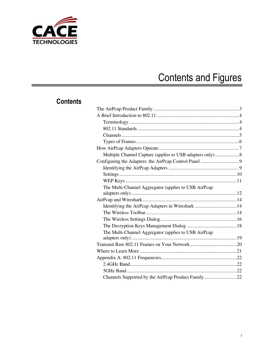 Cace Technologies AirPcap Wireless Capture Adapters User Manual | Page 3 / 25