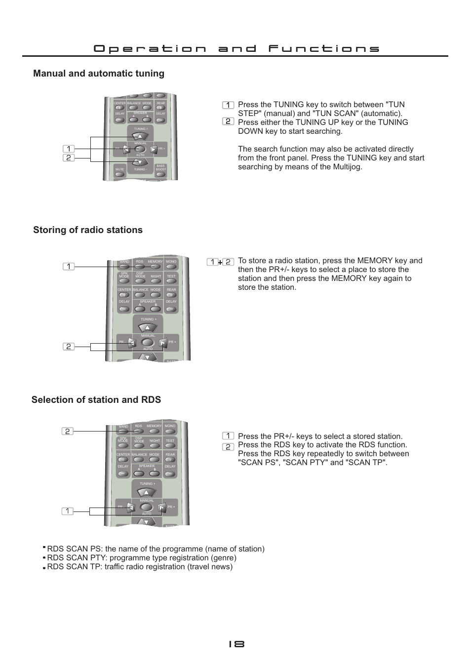 Selection of station and rds | Cilo C-102 User Manual | Page 18 / 22