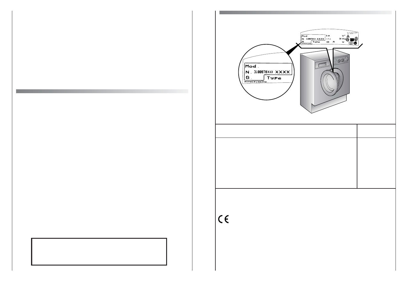 Technical data, Customer service and guarantee | Candy CWB 110 User Manual | Page 13 / 17